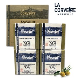 Lacovet Marseille natural olive soap 200g set of 4 / 라코벳 마르세유 자연유래 올리브 비누 200g 4개세트