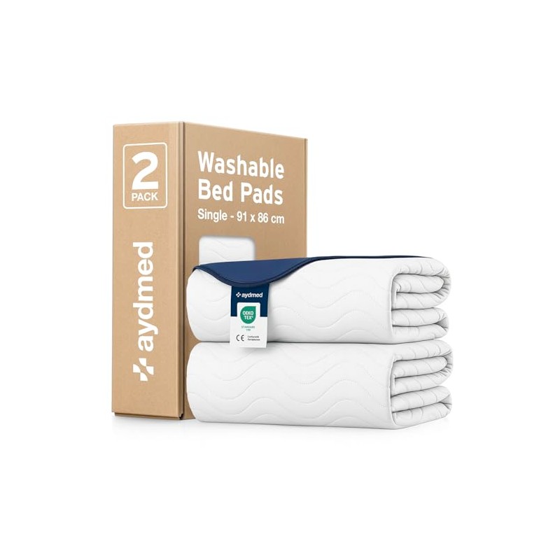 2 x AYDMED Essential Washable Incontinence Bed Pads | For