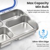 HOMEKOL Stainless Steel Bento Lunch Box: 4-Compartment Leak-Proof Lunch Container