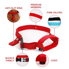 Andiker Nylon Dog Muzzle for Short Snout, Dog Mouth Cover Anti Biting Barking with Adjustable Loop for Small, Medium, Large Dogs (m, red)