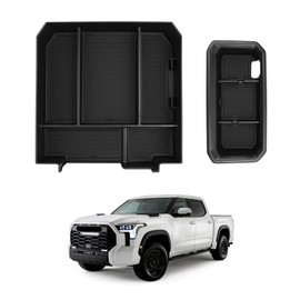 Autorder 2PCS Center Console Organizer for Toyota Tundra 2025 2024 2023 2022 Accessories Dashboard Organizer Armrest Storage Box Secondary Insert Tray