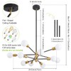 Deyidn Sputnik Chandeliers Black and Gold Chandelier Modern Pendant Light