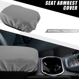 A ABSOPRO Arm Rest Box Cover for Subaru Forester 2019-2023 Faux Leather Gray