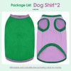 ROZKITCH 2 Pack Dogs Shirts Soft Cotton Solid Dog T-Shirts