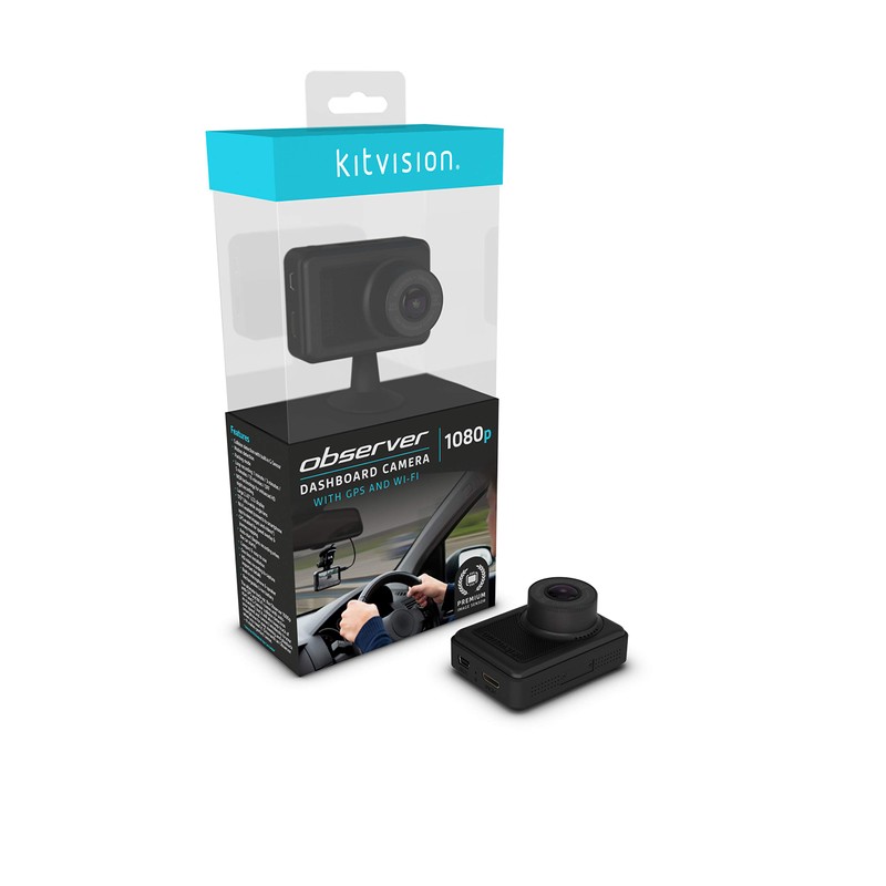 Kitvision Observer Dashcam 1080p Wi-Fi and GPS - Full HD