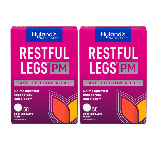 Hyland's Restful Legs PM Quick Dissolving Tablets - 50 Tablets, Pack of 2