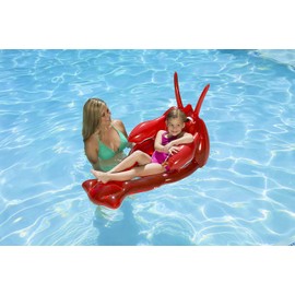 Poolmaster Lobster Lounge Ride-On , Red 47 Long x 24 Wide, deflated