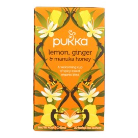 UD_Pukka Organic Lemon Ginger Manuka Honey Blooming Tea Case of 4-20 Bags Premium Quality