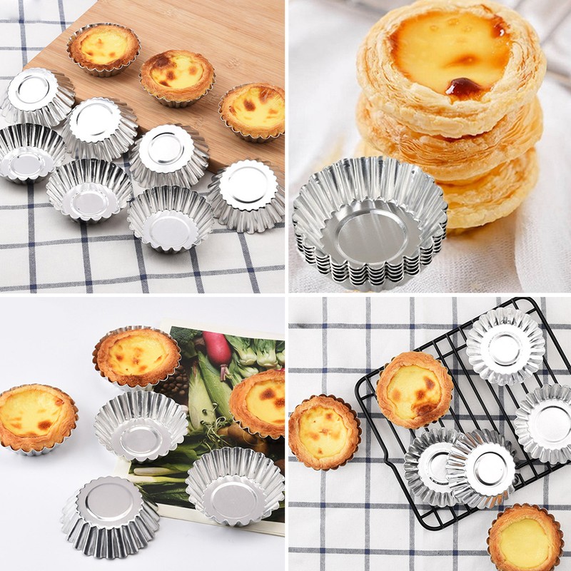 20/50pcs Egg Tart Mold Non Stick Baking Cups Heat Resistant