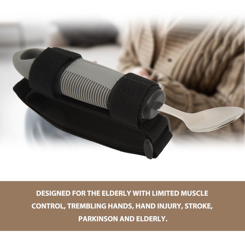 Eating Aids Spoon Stainless Steel Antislip Easy to Grip Adaptive