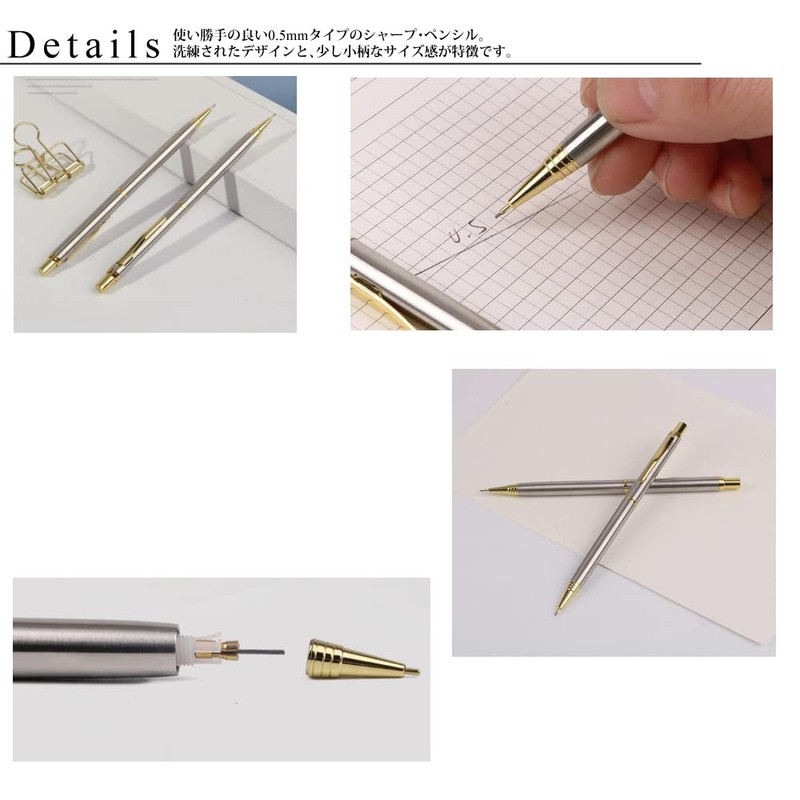 Mechanical Pencil Lead Diameter 0.5mm Mechanical Pencil Black Black Gold