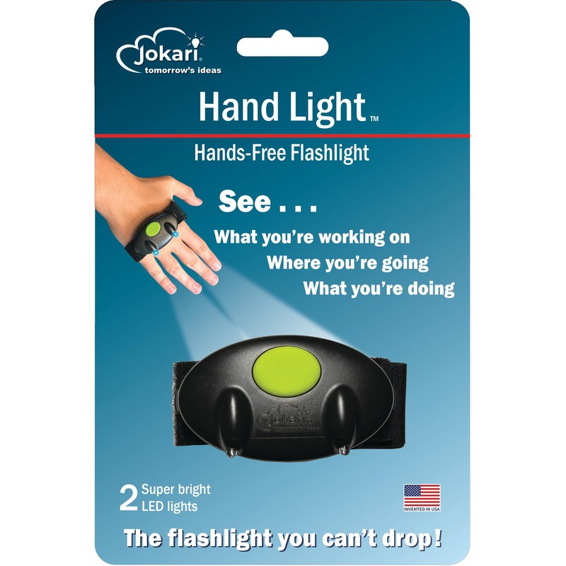 Jokari Hands-Free LED Flashlight with Adjustable Strap. 2 Brightness Settings,