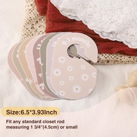 WSICSE Baby Closet Divider, Double-Sided Baby Clothes Organizer Nursery Closet Organizer for baby Clothes from Newborn to 24 Month