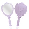 Embossed Butterfly Handheld Mirror with Folding Handle, Princess Style Girls