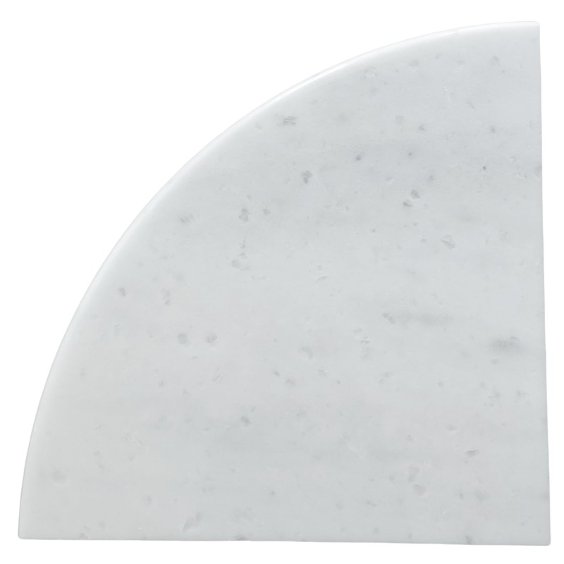 Jusmioke White Marble Corner Shower Shelf, 9 Inch Stone Corner