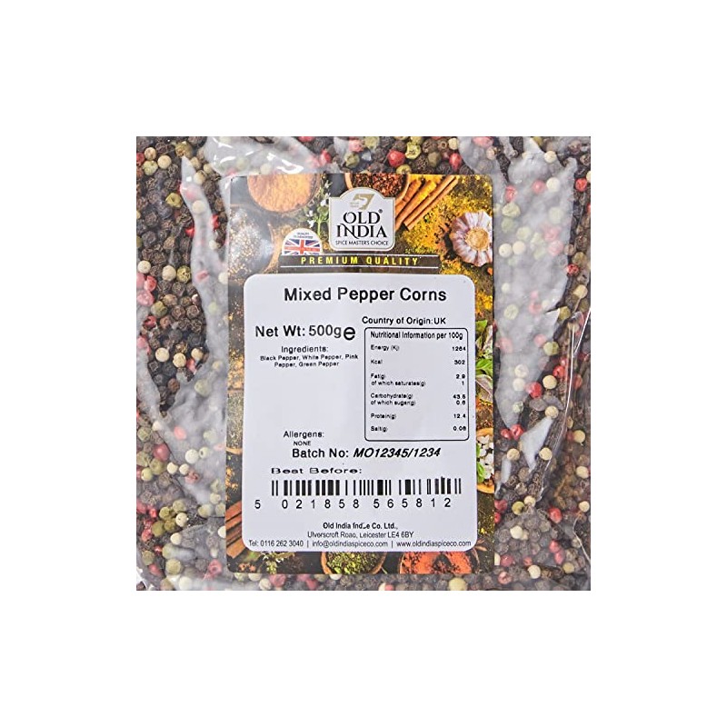 Old India Mixed Pepper Corns 500 g