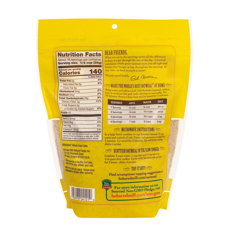 Bob's Red Mill Scottish Oatmeal, 20 oz, 2 pk
