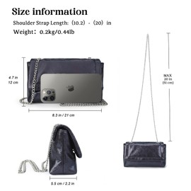 VNFIOEI Small Clutch Bag with Chain, Fashionable Shoulder Bag, Elegant Evening Bag, Mini Handbag, blue