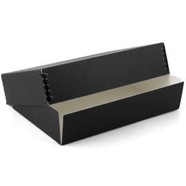 Lineco, 8x10 Museum Archival Storage Box, Drop Front Design with Metal Edge, Acid-Free, Preserveor for Photos, Documents, Crafts, DIY, Black