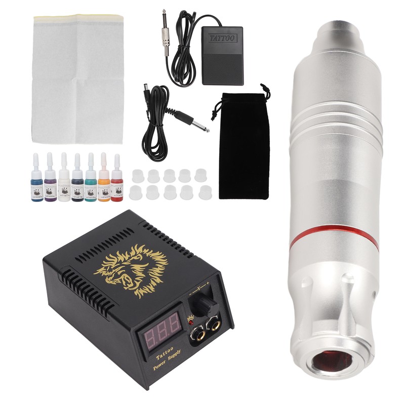 Tattoo Machine Pen Kit Professional Rotary Tattoo Power Supply Foot