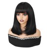 Quick Wig Short Bob Wig with Bangs Straight Layered Bob