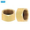 PATIKIL 3/4" NPT Female Brass Pipe Fitting Cap Set, 4Pcs