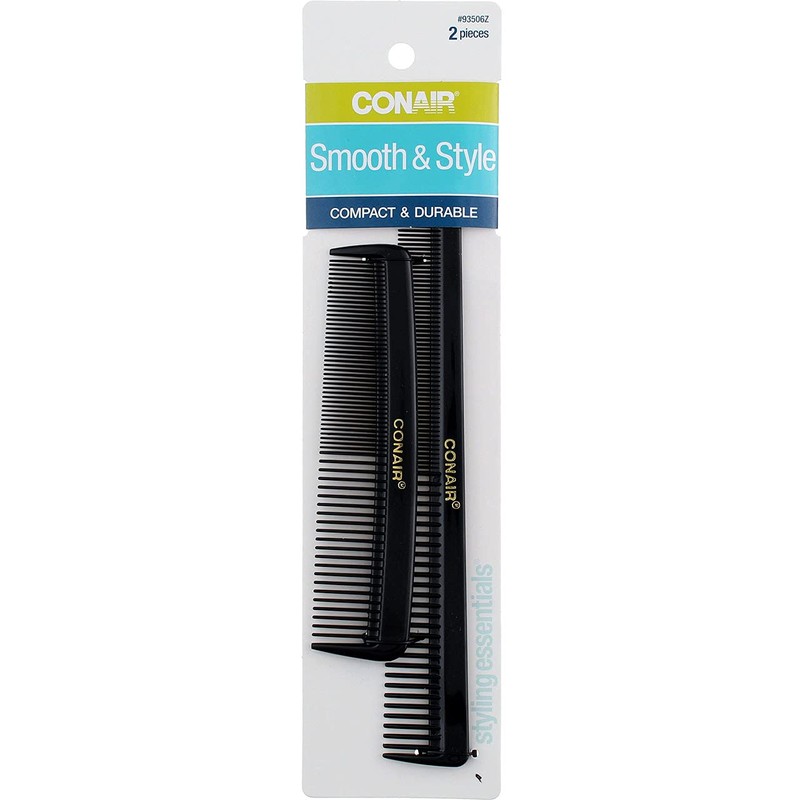 Conair Hard Rubber Pocket and Barber Comb 2 ea (Pack