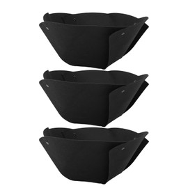 Half-Brown Planting Vessel, Black Hanging Corner Set, Semicircular Flower Pot for Indoor and Outer Decoration (12inch)