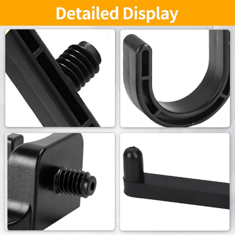 WIN&YING 6 Pack Storage Shed Hooks for Suncast, Black Single-Head