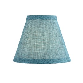 Aspen Creative 51047-5,Hardback Empire Transitional Clip-On Chandelier Shade/Teal Burlap Textured Fabric.3"Top x 6"Bottom x 5"Slant.Set Of 5.