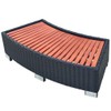 vidaXL Spa Step Poly Rattan Black Deck Patio Hot Tub