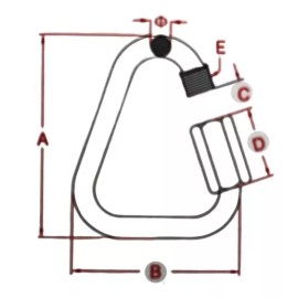 US Stainless Stainless Steel 316 Delta Tri Quick Link 5/16" (8mm) Marine Grade Triangle