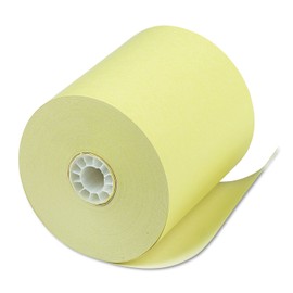 PM Company Single Ply Thermal Cash Register/POS Rolls, 3 1/8 inch x 230 ft, Canary, 50/Ctn