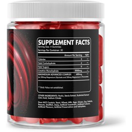 Creatine Gummies 5000mg 120ct Max Strength Muscle Growth Recovery Supplements for Men & Women Creatine Monohydrate with Magnesium - Vegan Pre Workout Chewable Gummies, 1 Month Supply (Strawberry)