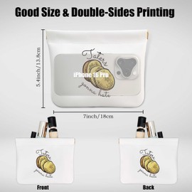 URMISU Funny Kitchen Puns Makeup Bag, Veggie Themed Leather Travel Makeup Pouch Cosmetic bags for Women, Birthday Gifts for Best Friend Woman, Small Cosmetic bag, 01