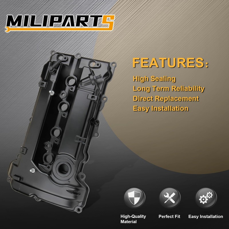 MILIPARTS Upgread Aluminum Engine Valve Cover Compatible with 2017-2019 Hyundai