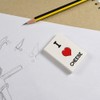 2 x 45mm 'I Love Cheese' Erasers/Rubbers (ER00033171)