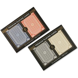 Peter Pauper Press 100% plástico Paquete económico de Cartas (4 Barajas)