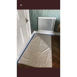 DUST Sheet Non Slip: 3ft X 6ft (91CM X 182CM) Anti Slip Safety Cushioned, Beaded, Trade OR DIY Lightweight, Durable, Dust-Proof & Washable Reusable Shields for Painting, Decorating