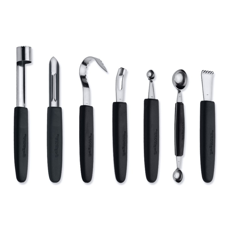 BergHOFF Essentials 8Pcs Garnishing Set in Bag, Lemon Zester, Double