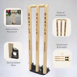 CBB Cricket Spring Return Stumps Wickets Metal Base Multi Surface Placement