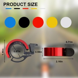 Garegce Bike Bell Bicycle Bell for Kids and Adult, Road Bike Bell with Loud Crisp Clear Sound, Mountain Bike Bell for Children, Durable Rust-Resistant Bike Bell Fits 2.2cm/0.87inch Bike Handle