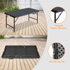 SculPong Folding Table 4ft Portable Fold-in-Half Plastic Table Black Foldable
