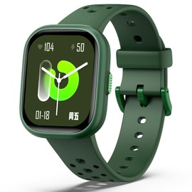 Heroange Kids Smart Watch for Girls Boys,IP68 Waterproof Kids Fitness Tracker Watch with 1.83" Face,Heart Rate Sleep Monitor,19 Sport Modes,Puzzle Games with APP,Great Gifts for Teens 6+,Green