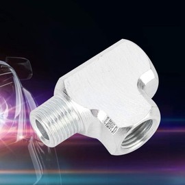 1/8 npt Tee Pipe Fitting, Car Aluminium Alloy T Type Tee Pipe Fitting 1/8 Tee 3 Way Adapter for Oil-Water Sensor Pressure Switch Gauge t Piece