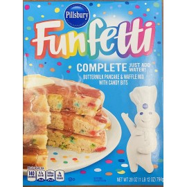 Pillsbury FUNFETTI Complete Buttermilk Pancake & Waffle Mix Candy Bits 28oz 2 PK