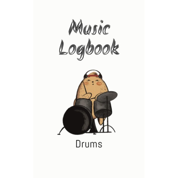 Drummers Diary/logbook/journal for music practice with musical staff