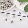 Cheriswelry 100Pcs Alloy Large Hole Spacer Beads Tibetan Column Beads