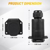 Oyviny RV 7 Pin Trailer Plug with IP68 Waterproof Seal,