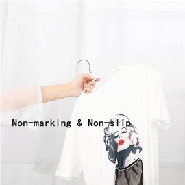 ShgHzz Hangers, Clothers Hangers, Hangers 20 Pack, Coat Hangers, Heavyduty, Non Slip Slimline, Suit Jacket T Shirt Hangers, Gold Hooks, Space Saving Hanger (White)